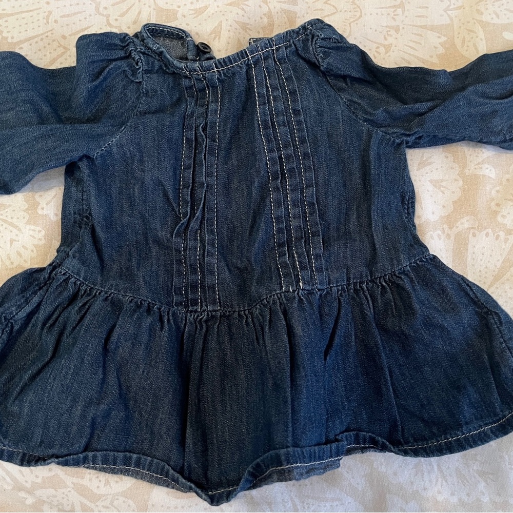 GAP Baby Denim Shirt in Dark Blue